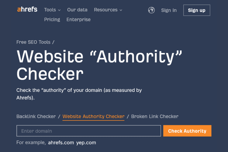 Check Website Authority With Ahrefs