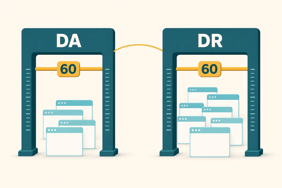 How to translate a Domain Authority minimum into a Domain Rating minimum
